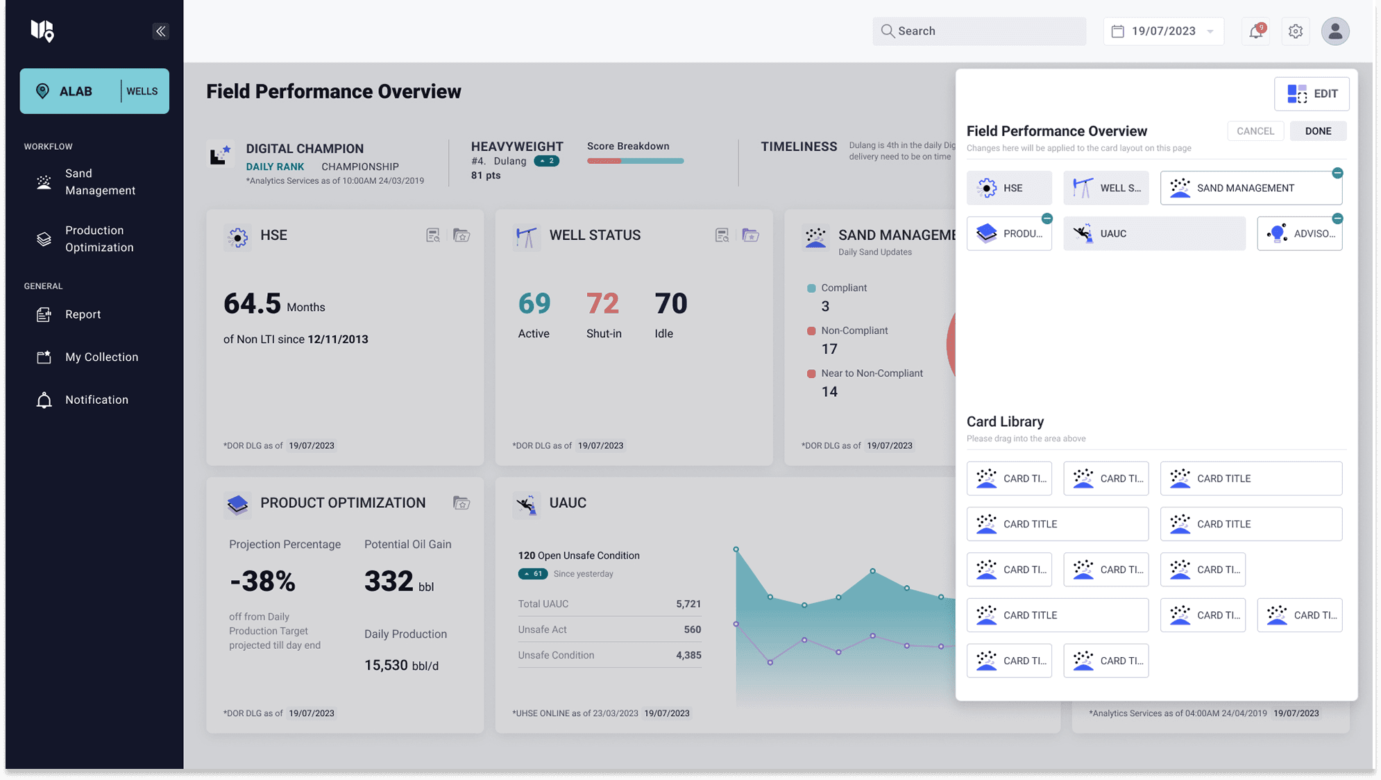 Editable Dashboard to add and remove easily