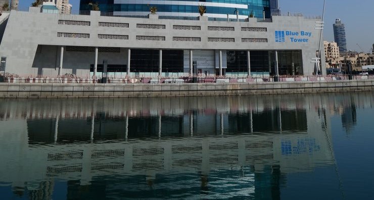 Real estate services for commercial space in Business Bay, including this prestigious tower.