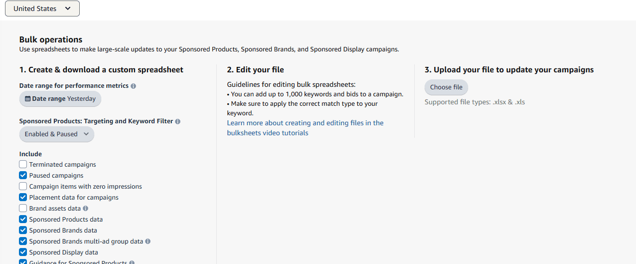 Amazon PPC Bulk Operations