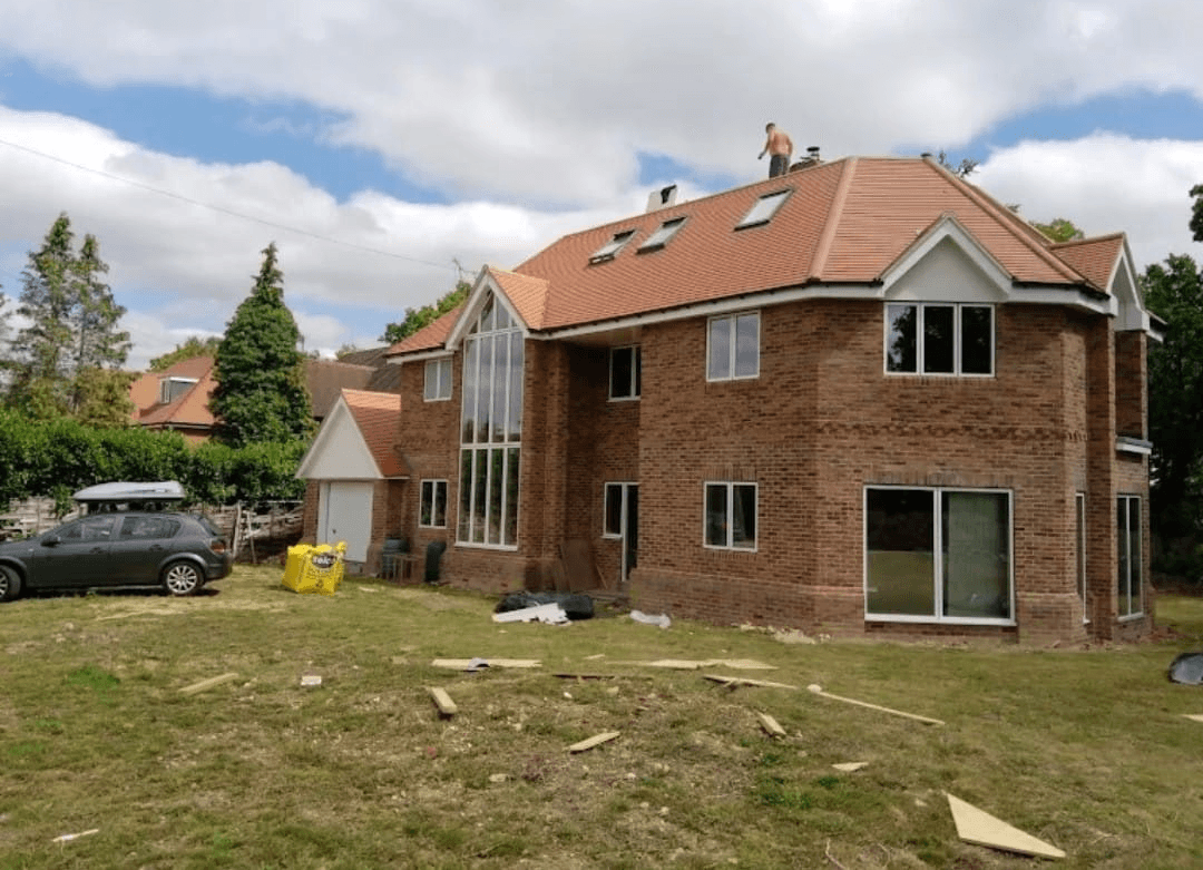 Elegant dining room and view of the kitchen.