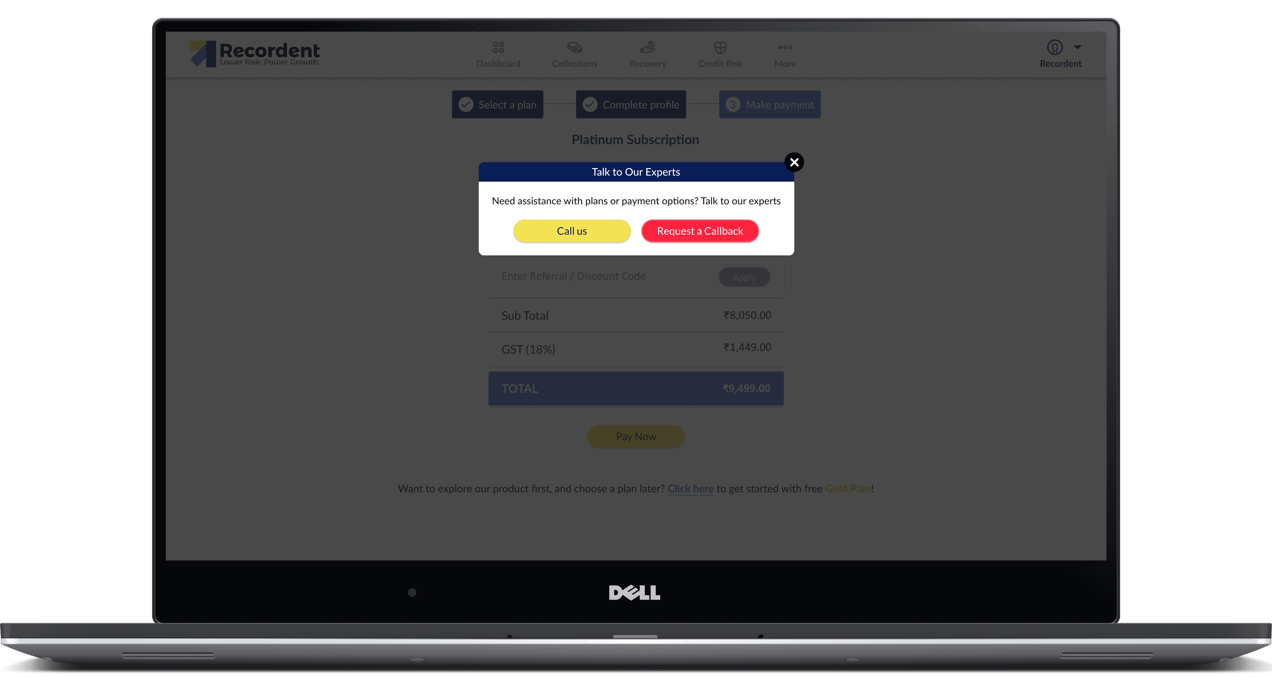Pop-up if the prospect tries to go to previous stages.