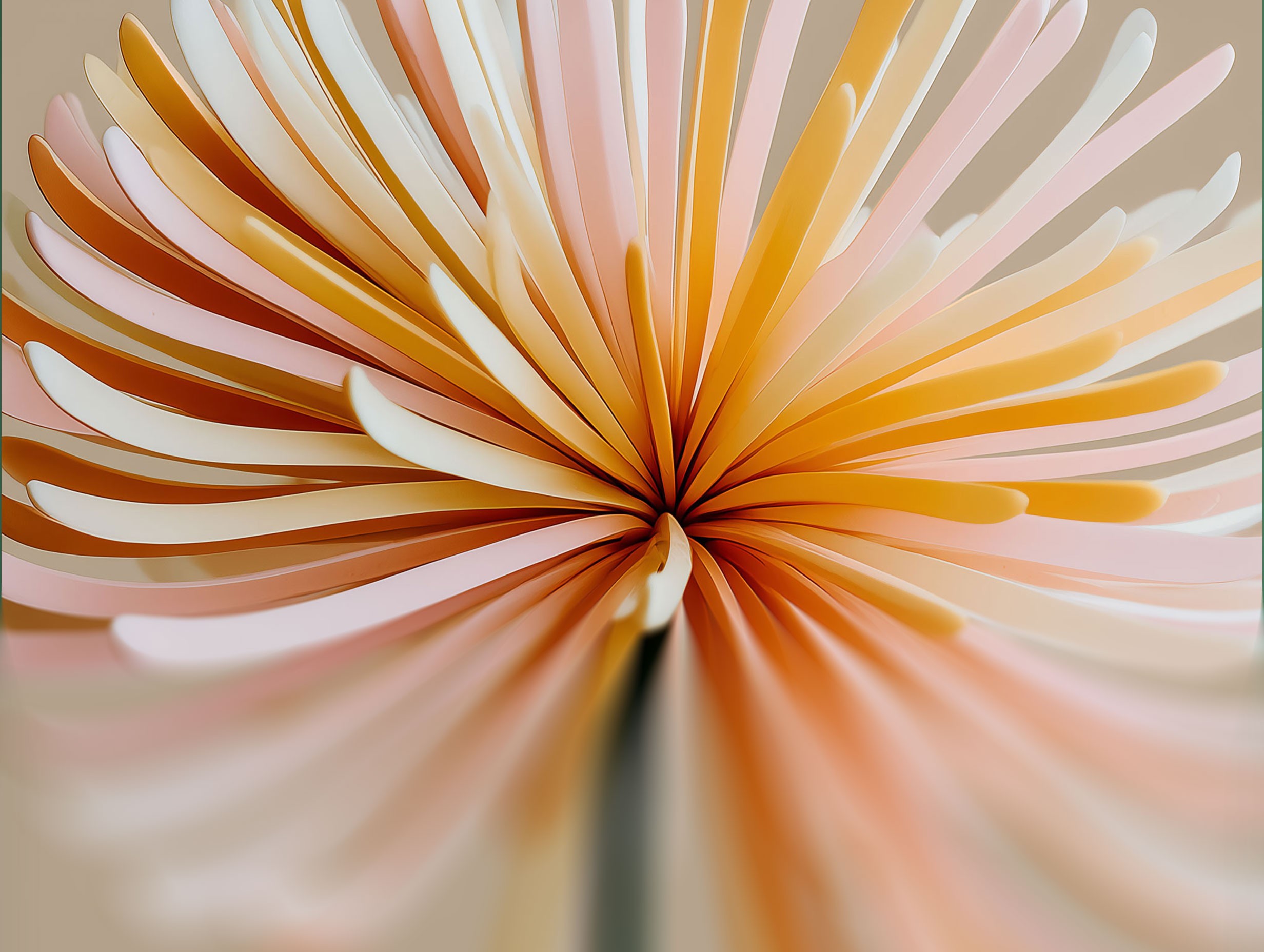 Wide view of open-plan loft with exposed beams, large industrial windows, and low wooden furniture.