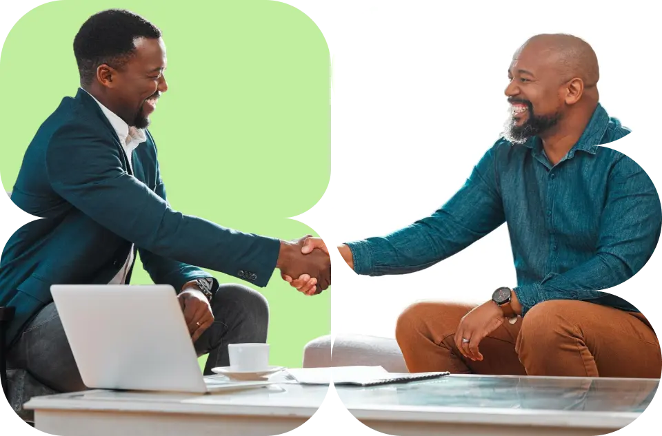 Business men shaking hands