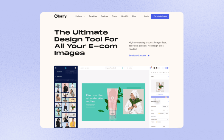 Glorify homepage