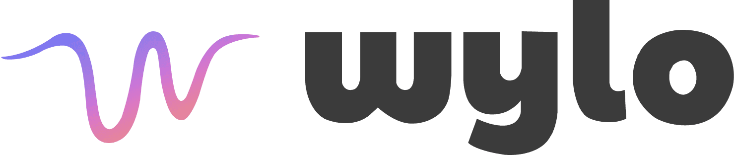 Logo and typography of Wylo - The most customizable community platform for brands, coaches, creators, and organizations.