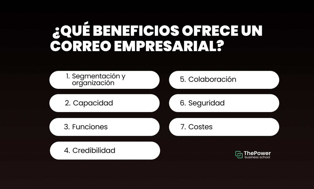 qué beneficios ofrece un correo empresarial?