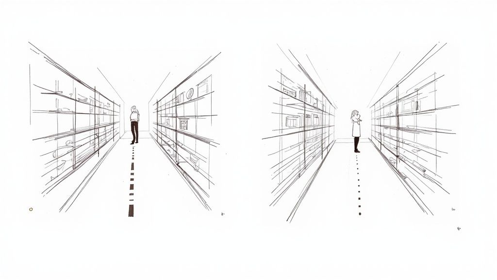 A person using a laptop with a glowing user interface design, representing user experience optimization.