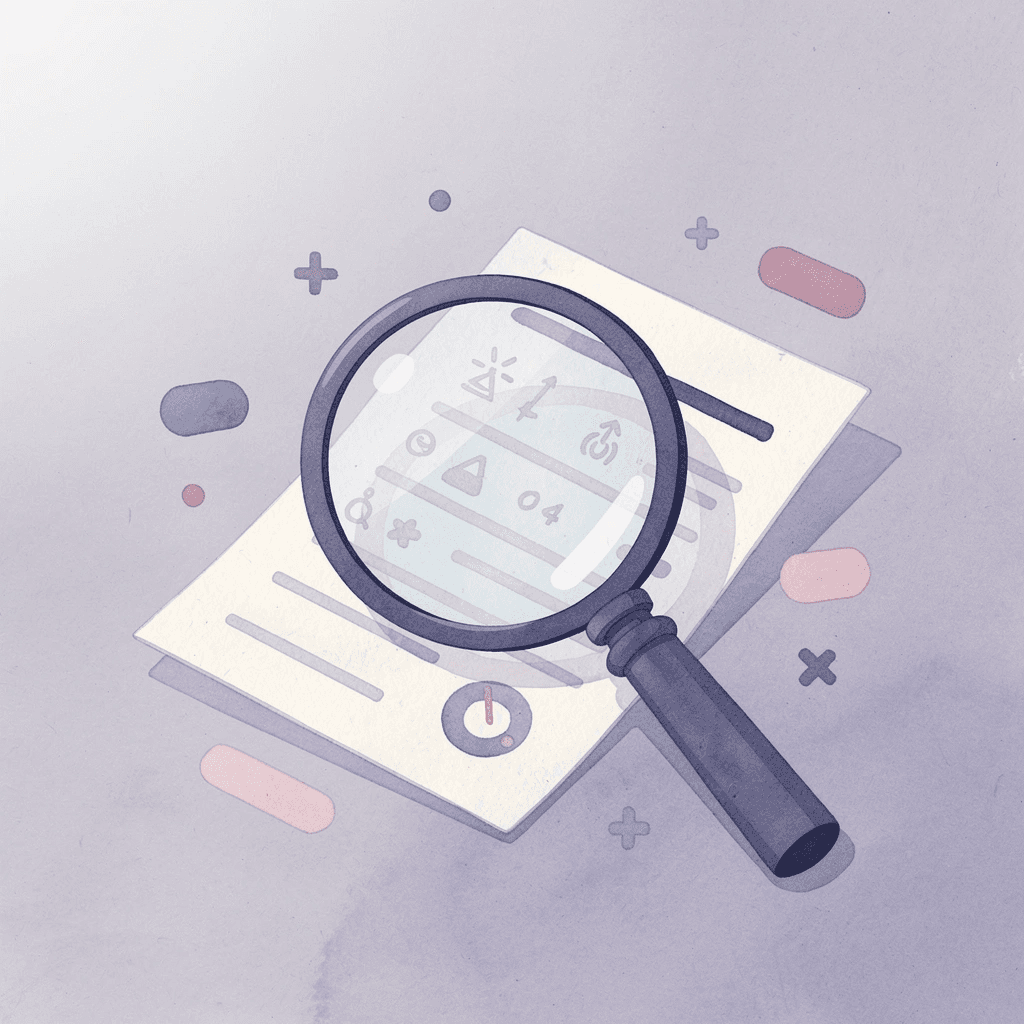 Scene of a magnifying glass examining small overlooked details