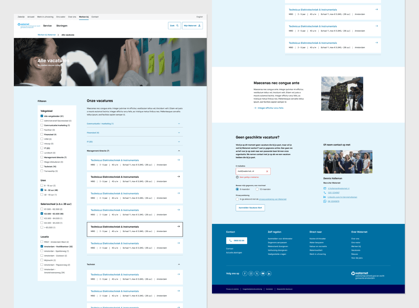 UX-UI Design Waternet Amsterdam in mei 2025 door Freelance Senior Brand & UX-UI Designer Michiel  Nagtegaal / Mr. Upside uit Voorburg
