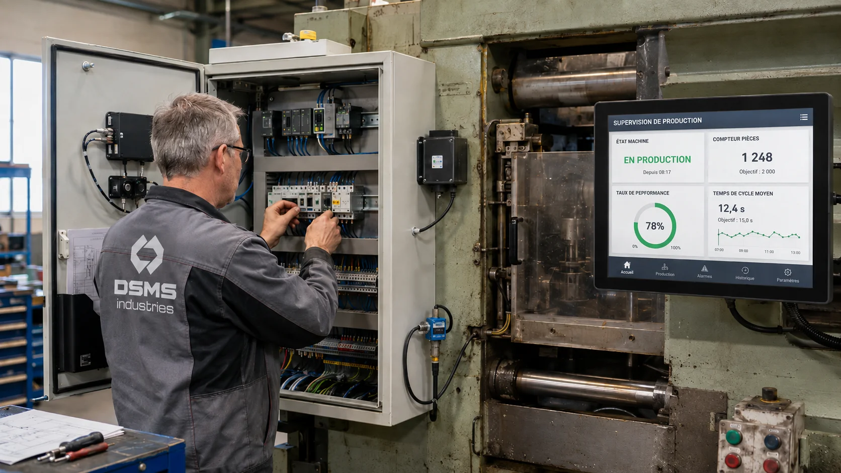 Coût d’un rétrofit de machine industrielle avec automate armoire électrique et IHM
