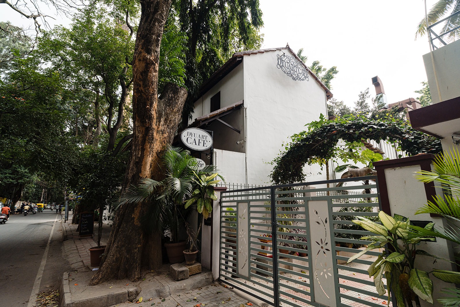 Warm cozy interior of DYU Art Cafe Koramangala, relaxed cafe ambiance in Bangalore