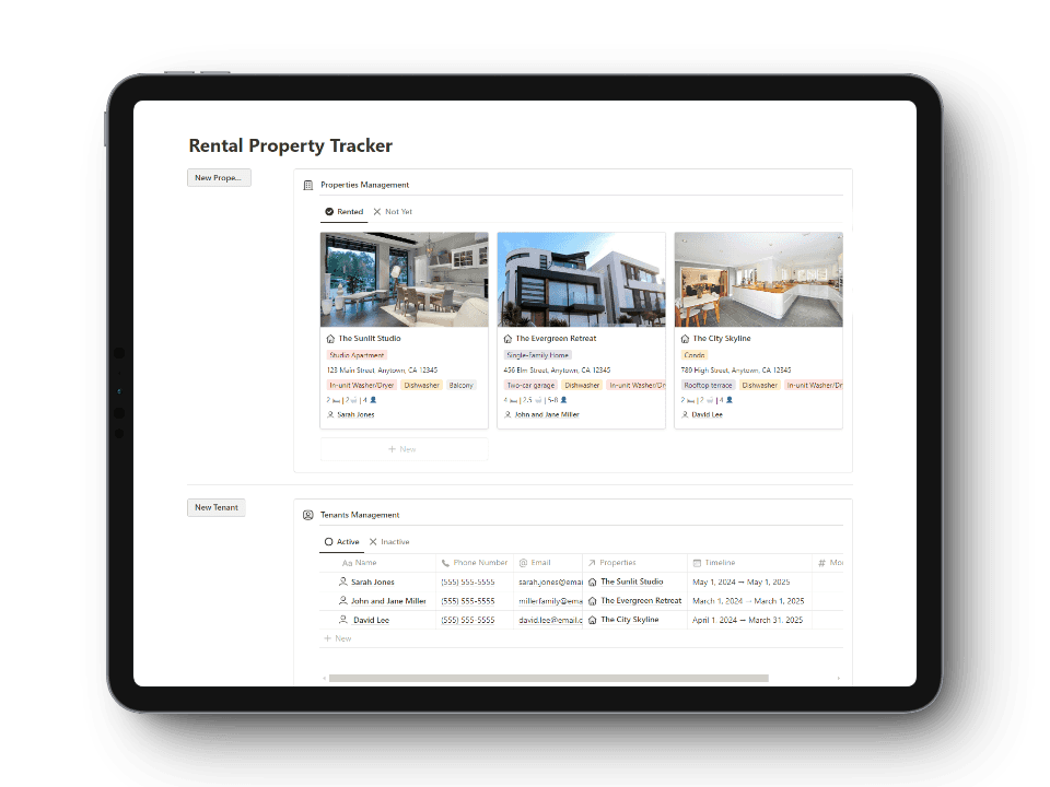 Rental Property Notion Tracker