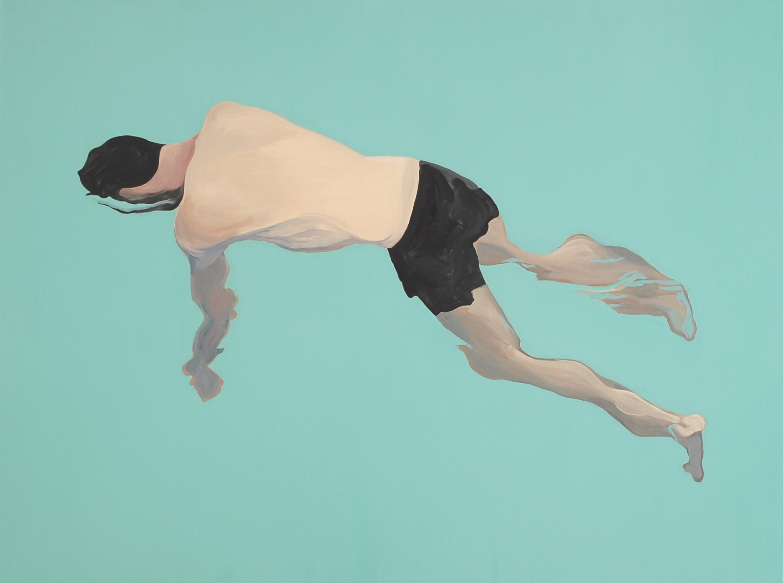 Flottant n°14, Acrylique sur toile, 130 x 97 cm, 2021