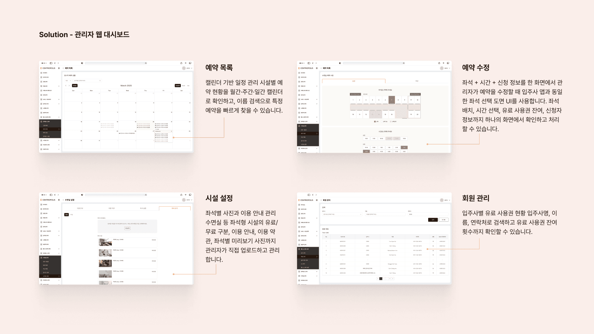 Solution - 관리자 웹 대시보드