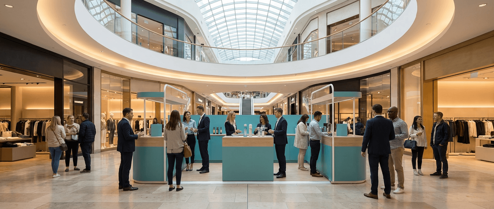 香港商場中庭快閃引流活動，專業統籌零售品牌精準獲客攤位，提升現場人流轉化。