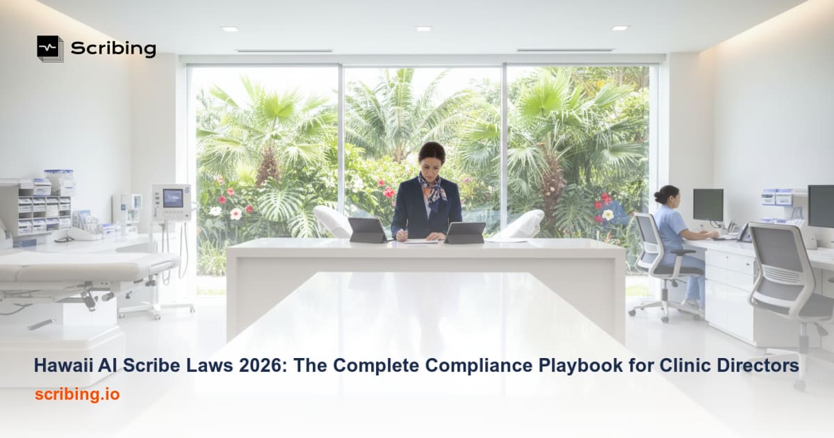 Modern Hawaii medical clinic office representing AI scribe compliance and clinical documentation technology in healthcare settings