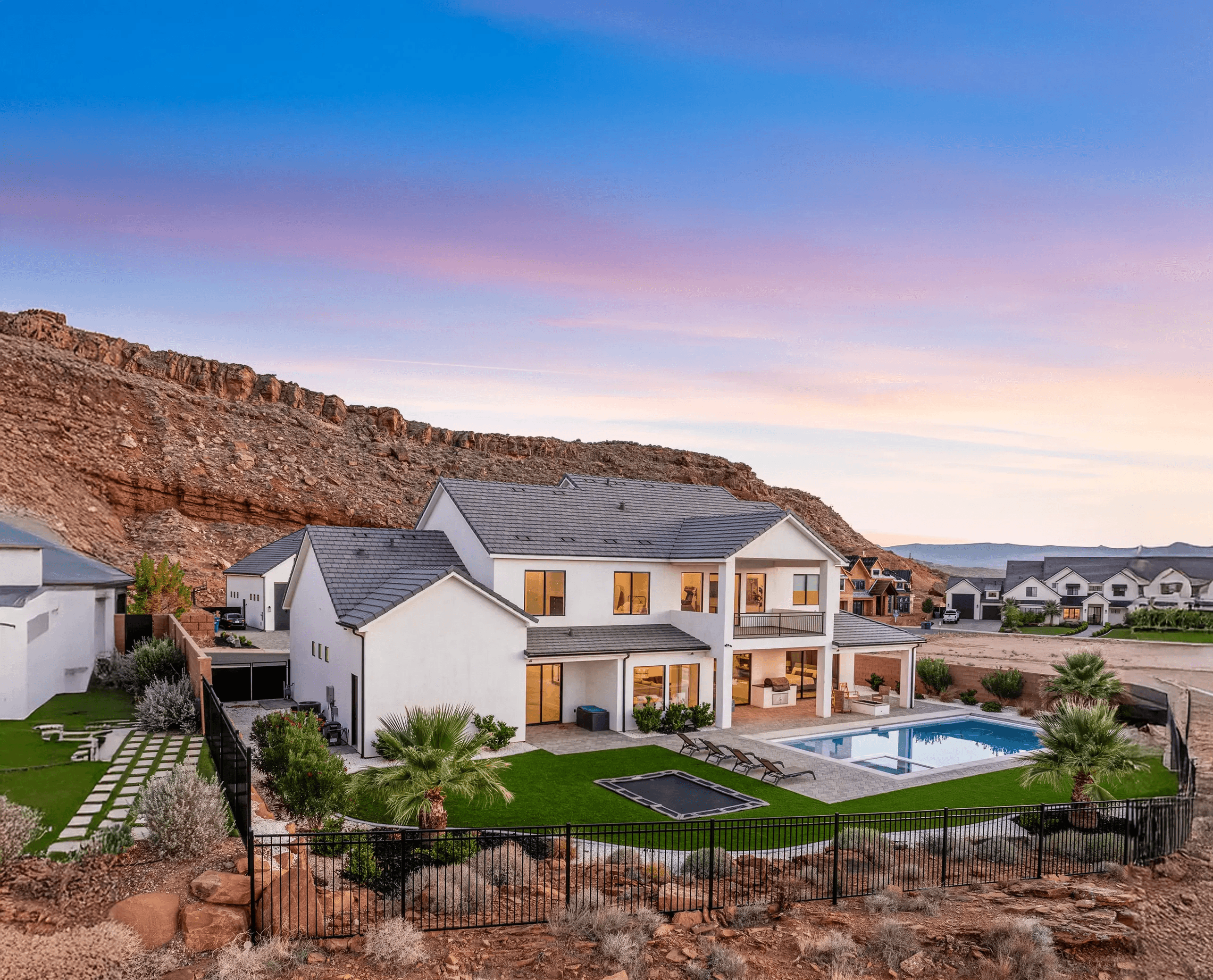 Sunset listing photo Utah home