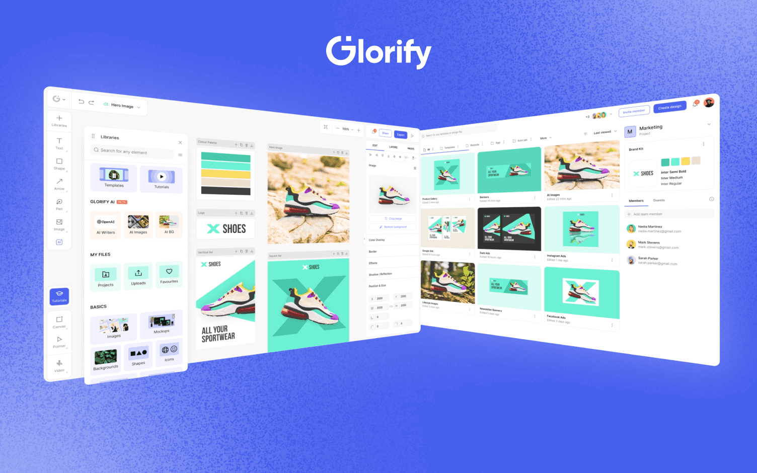 an image showing glorify design app editor