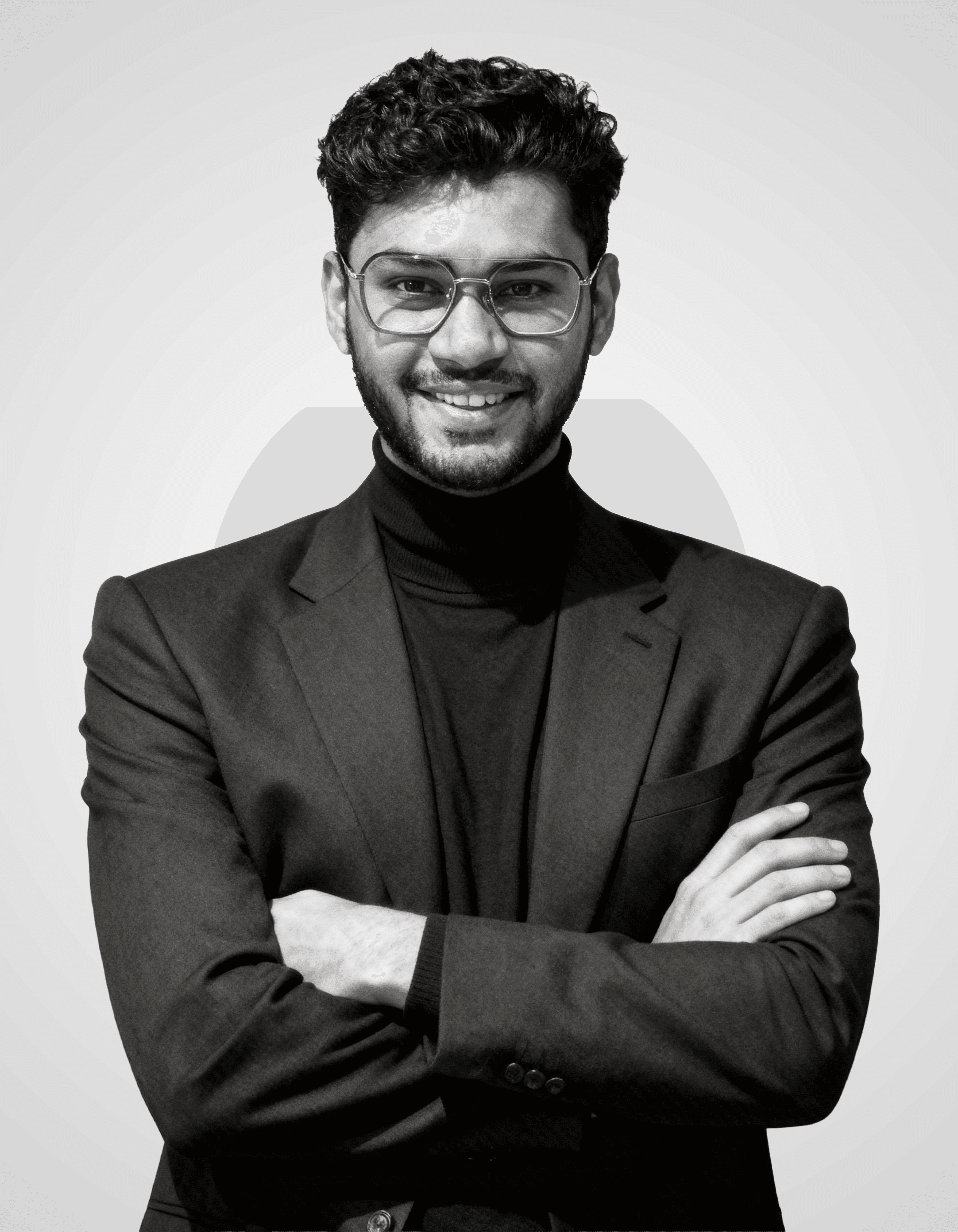 Portrait of portfolio creator – front view