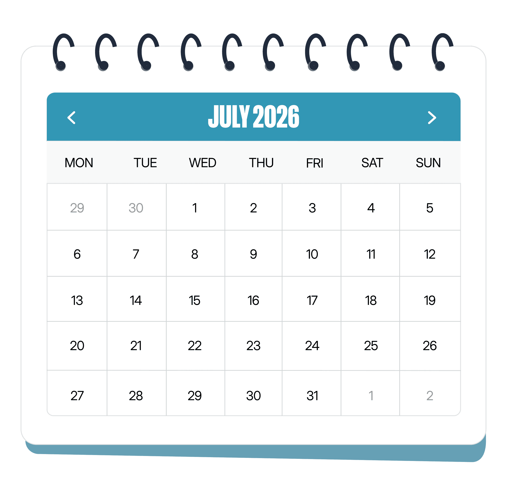Calendar graphic