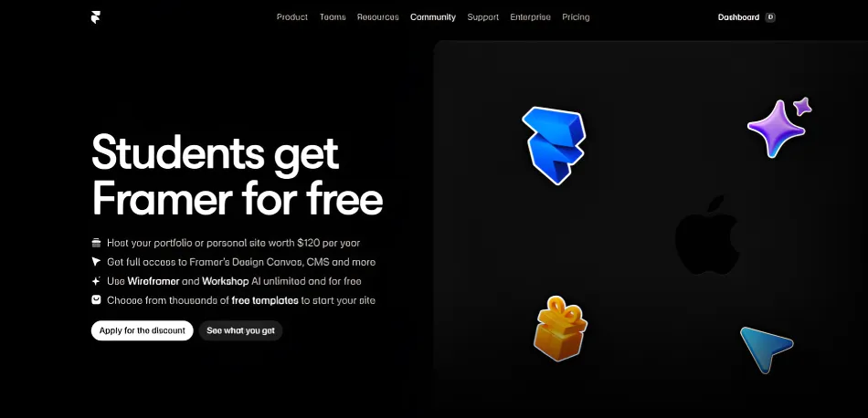 framer official student page