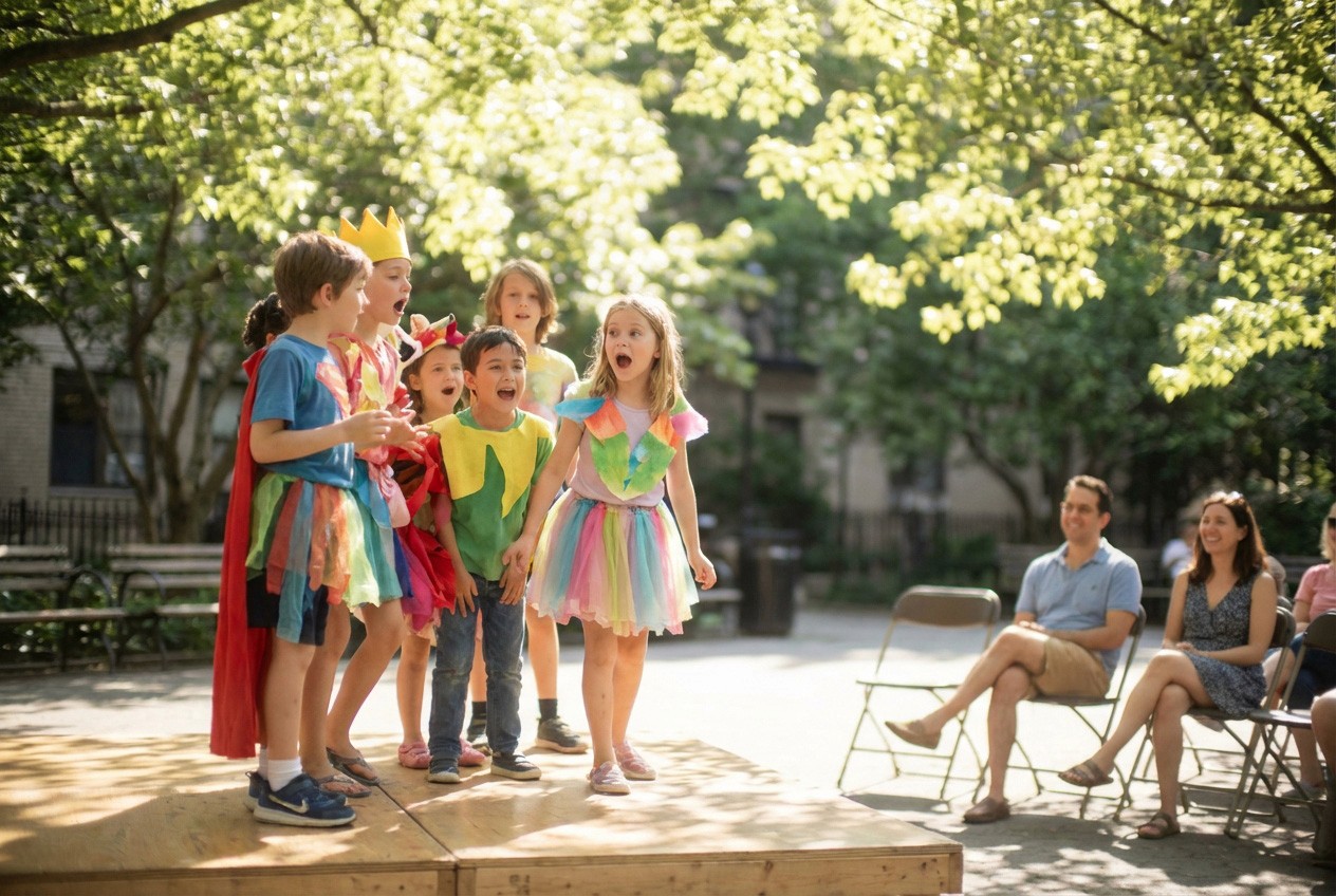 Singer crowd surfing at outdoor concert
