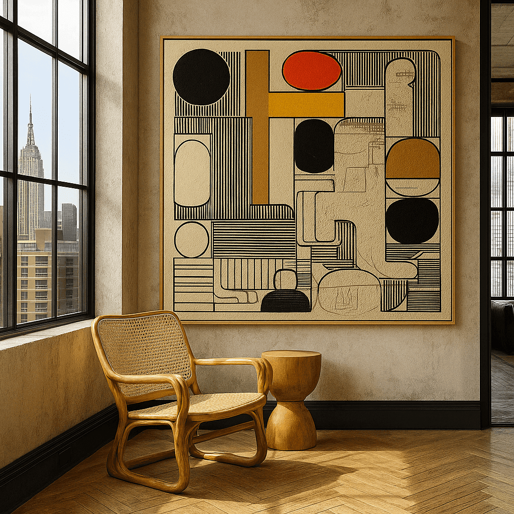 Glowing cube emitting blue and orange light trails in a dark, surreal setting with reflections on a wet surface. Futuristic and abstract.