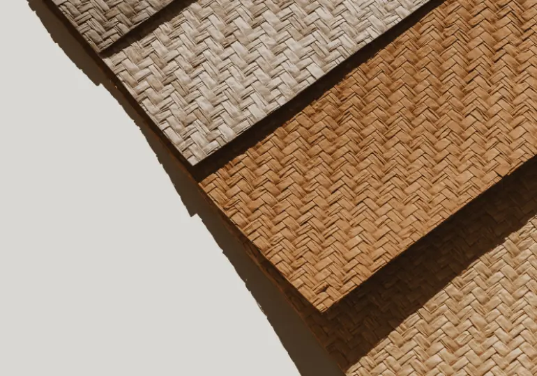 Gran variedad de materiales naturales para tus creaciones de interiorismo