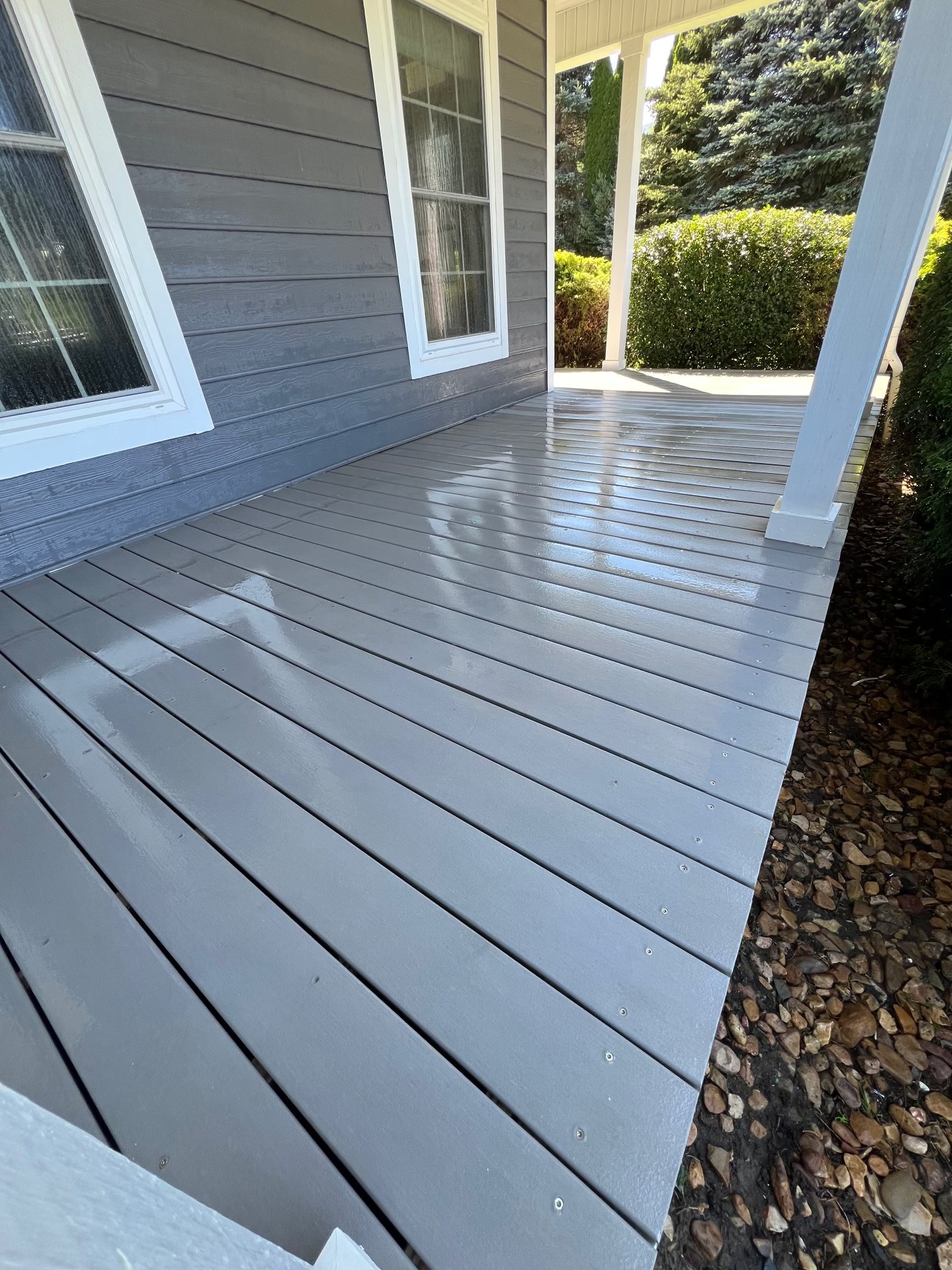 After composite deck cleaning