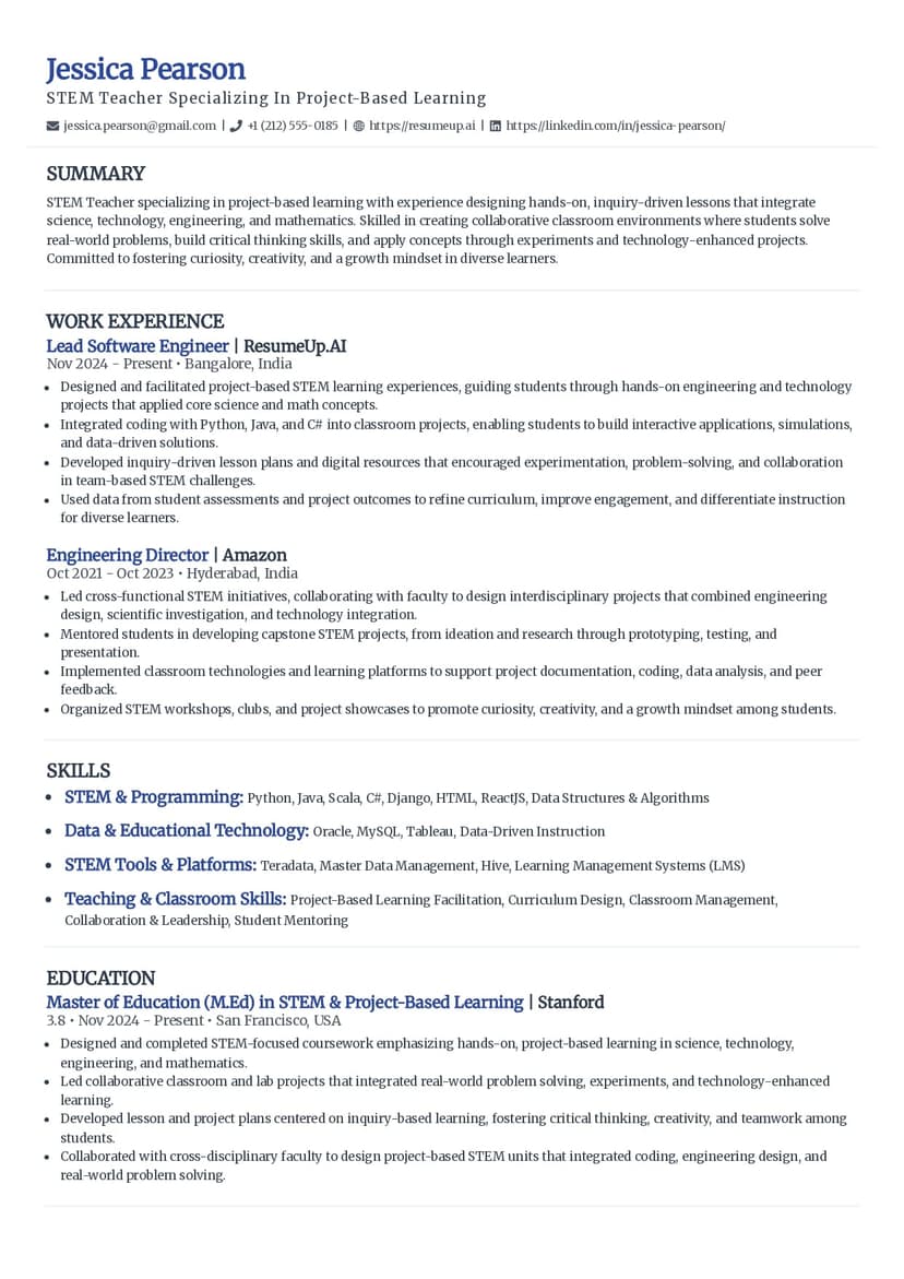 resume template