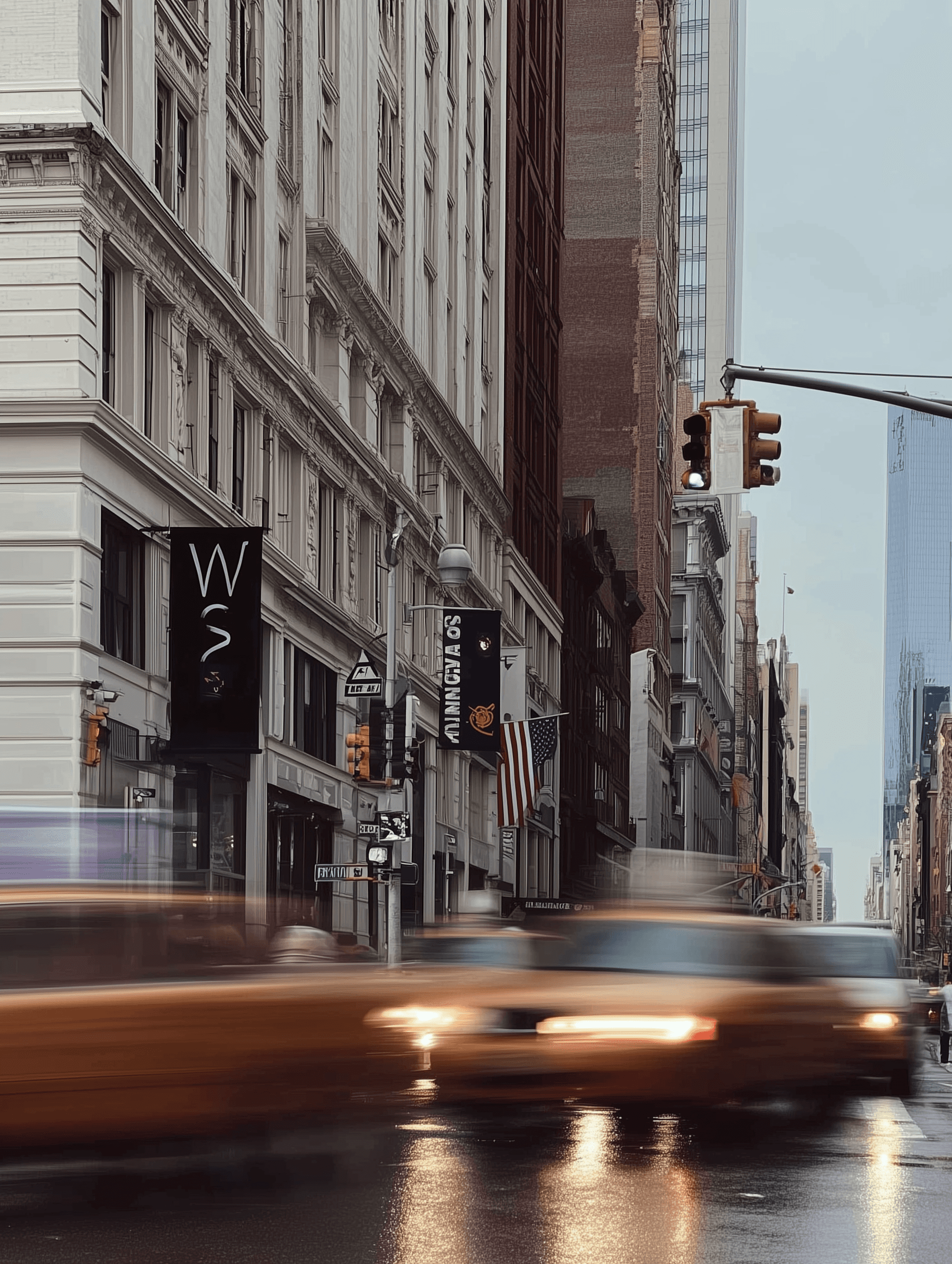 Street photography of a busy street