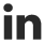 Black LinkedIn logo on a light gray background.