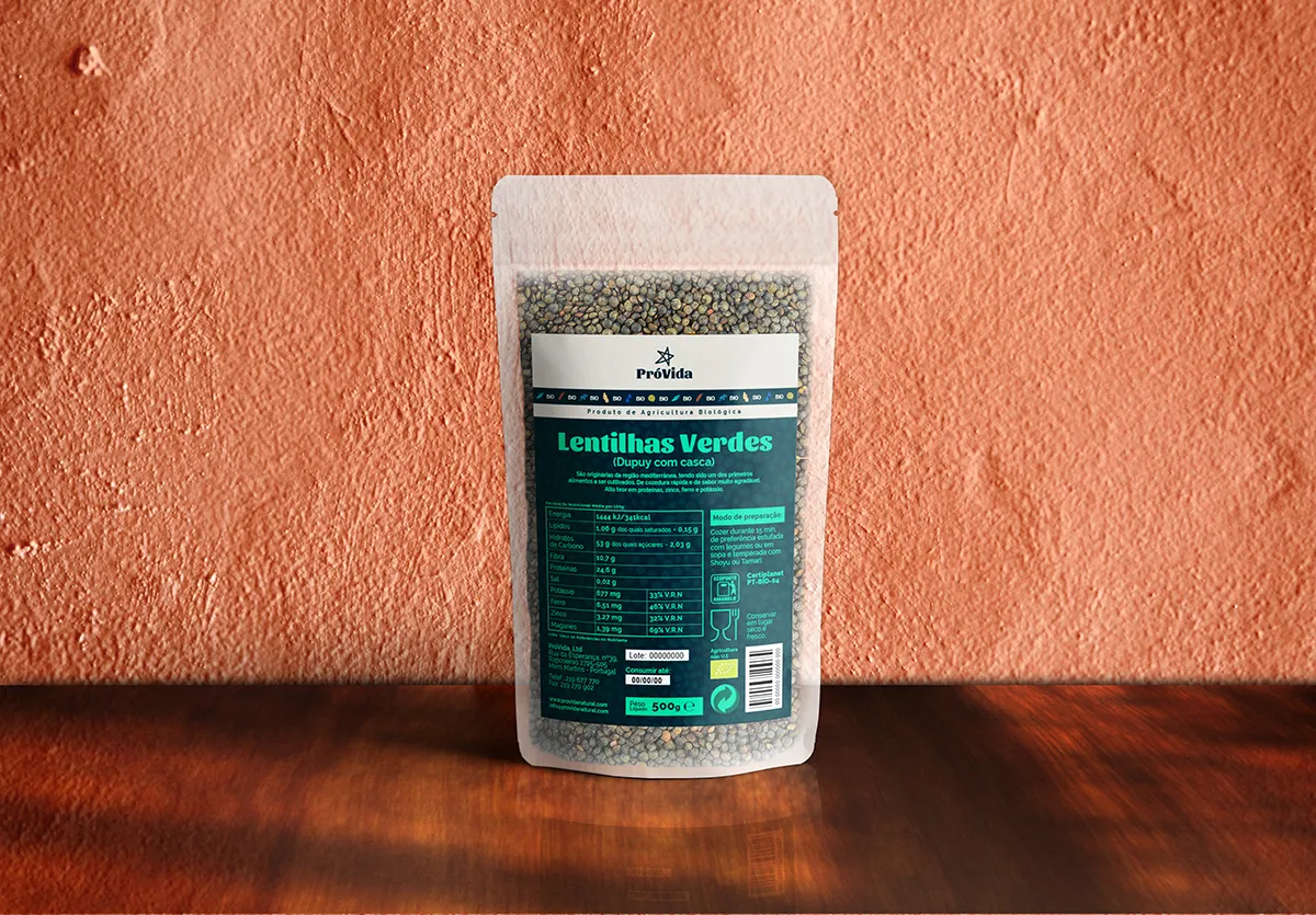 PróVida rebrand green lentils packaging