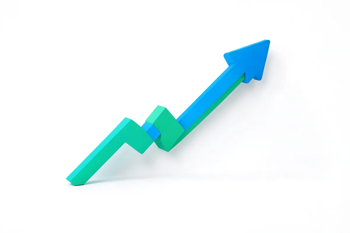 A graph showing upward trending data, symbolizing growth and success in business.