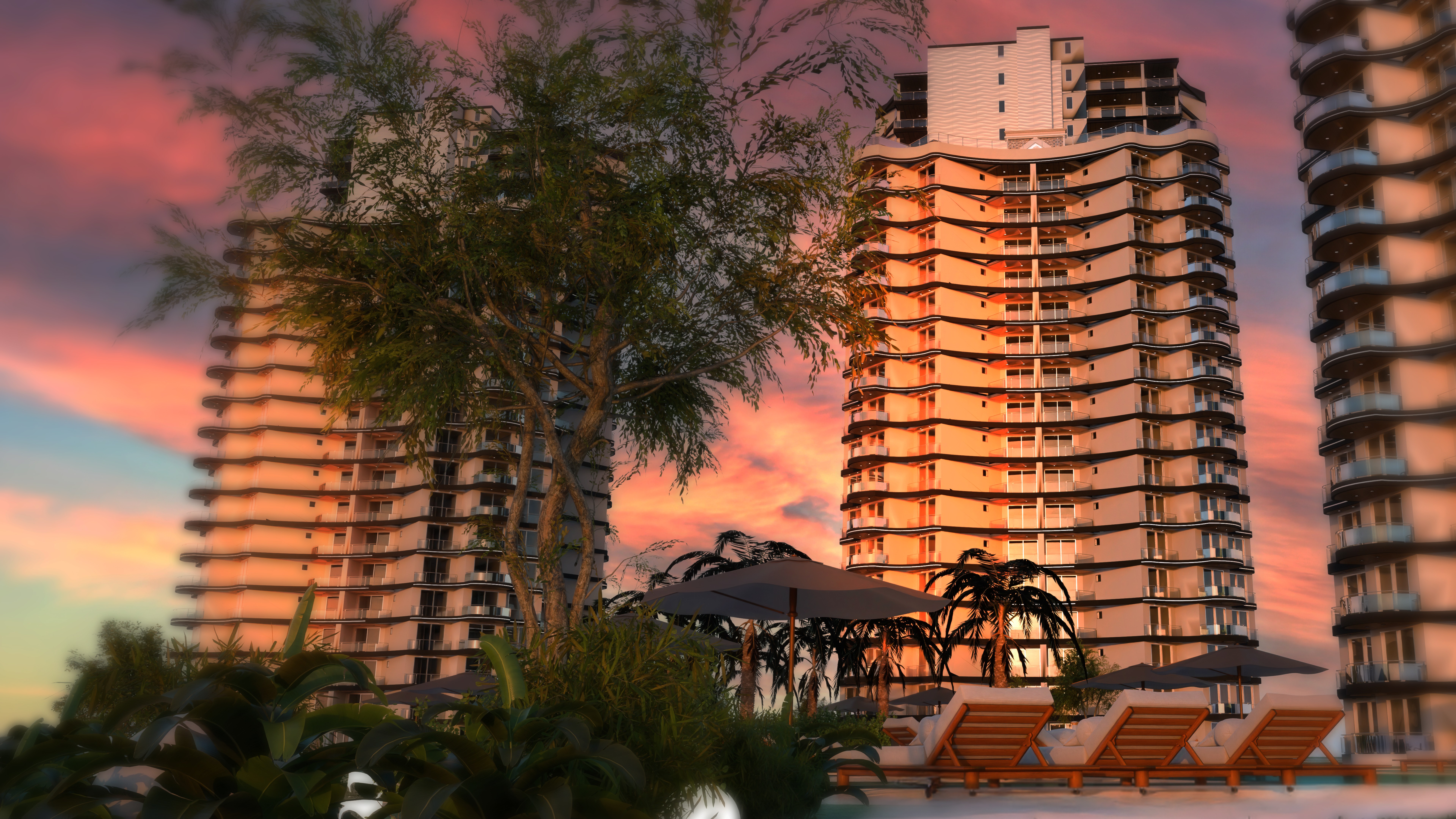 Dimly lit room with sunlight filtering through curtains, casting shadows on a green marble table with a single plate of pasta in the center.