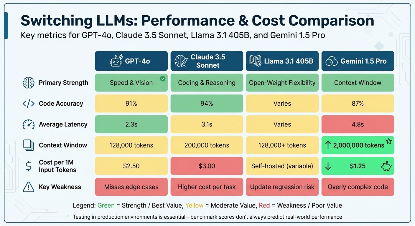 LLM Comparison: GPT-4o vs Claude 3.5 Sonnet vs Llama 3.1 405B vs Gemini 1.5 Pro