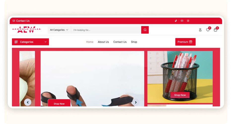 AEWholesale homepage