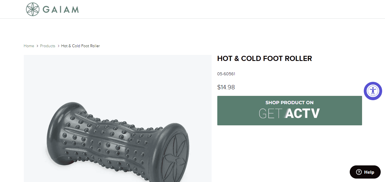 Gaiam Restore Hot and Cold Foot Massage Roller