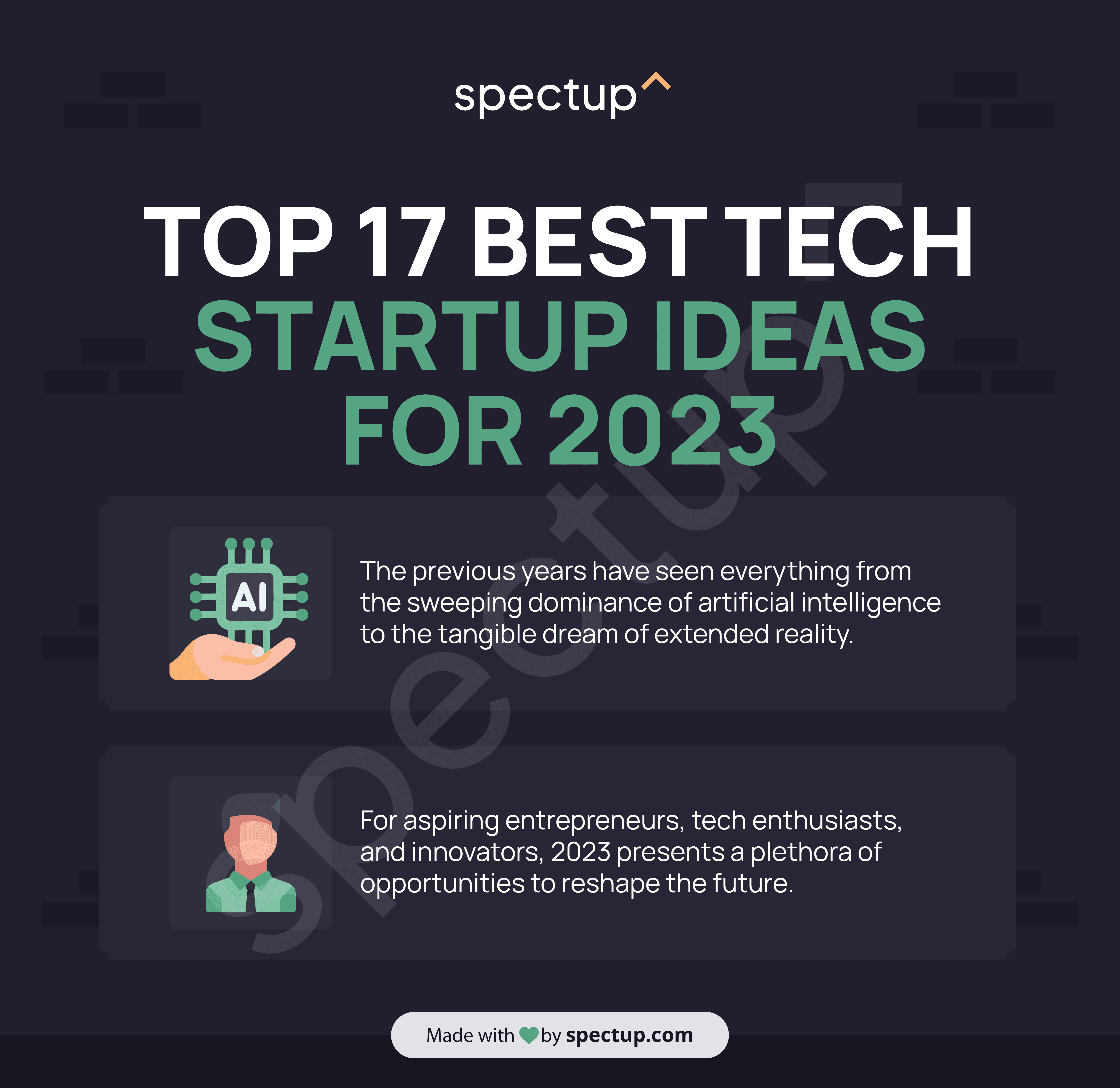Infographic: Top 17 Best Tech Startup Ideas for 2023