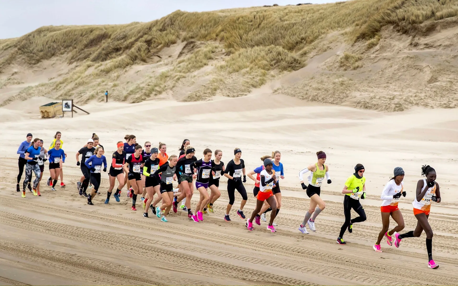 Hardlopen over het strand