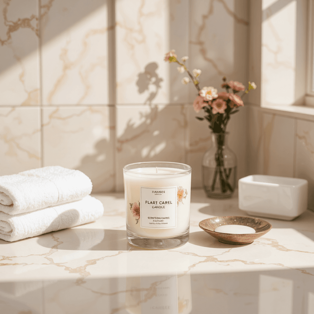 product photography of scented candle