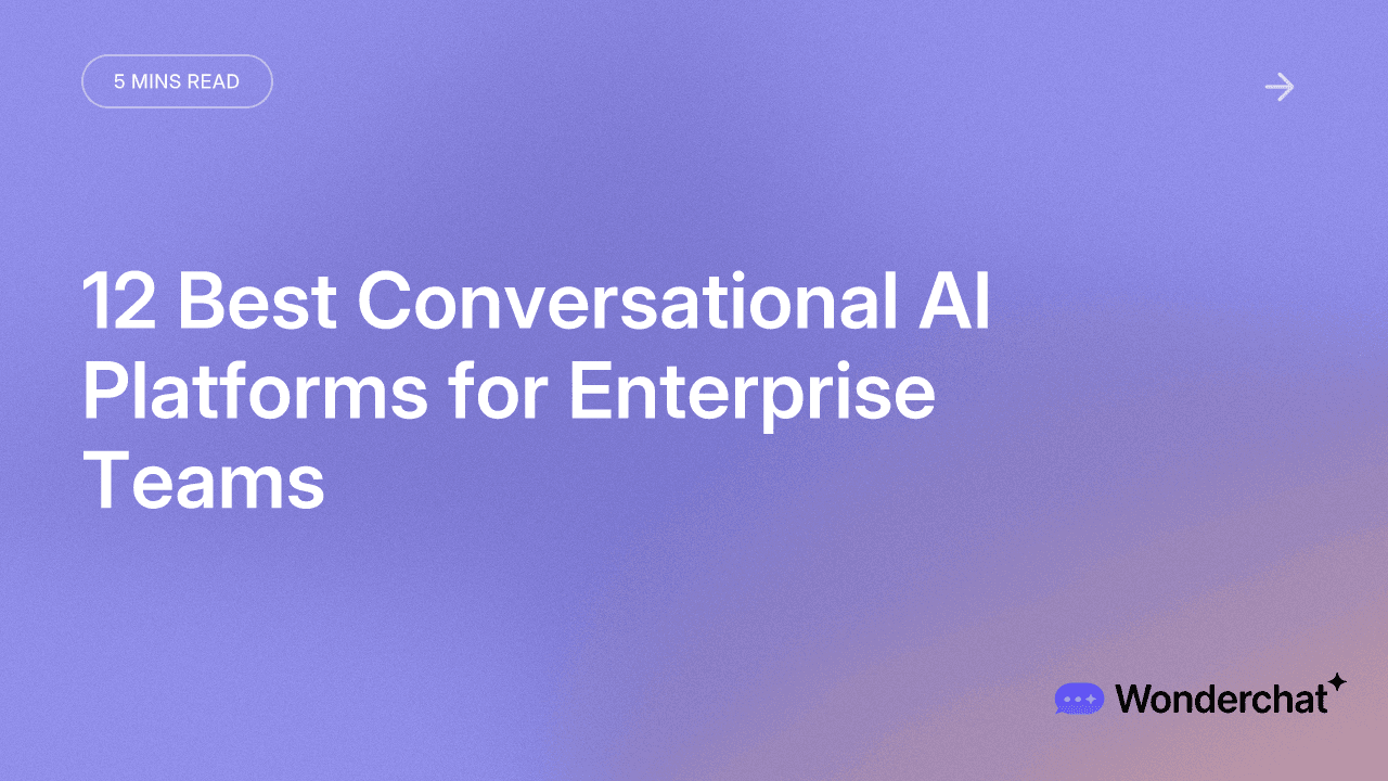 12 Best Conversational AI Platforms for Enterprise Teams | Wonderchat ...
