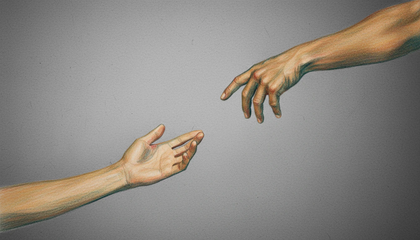 Two Hands About To Touch