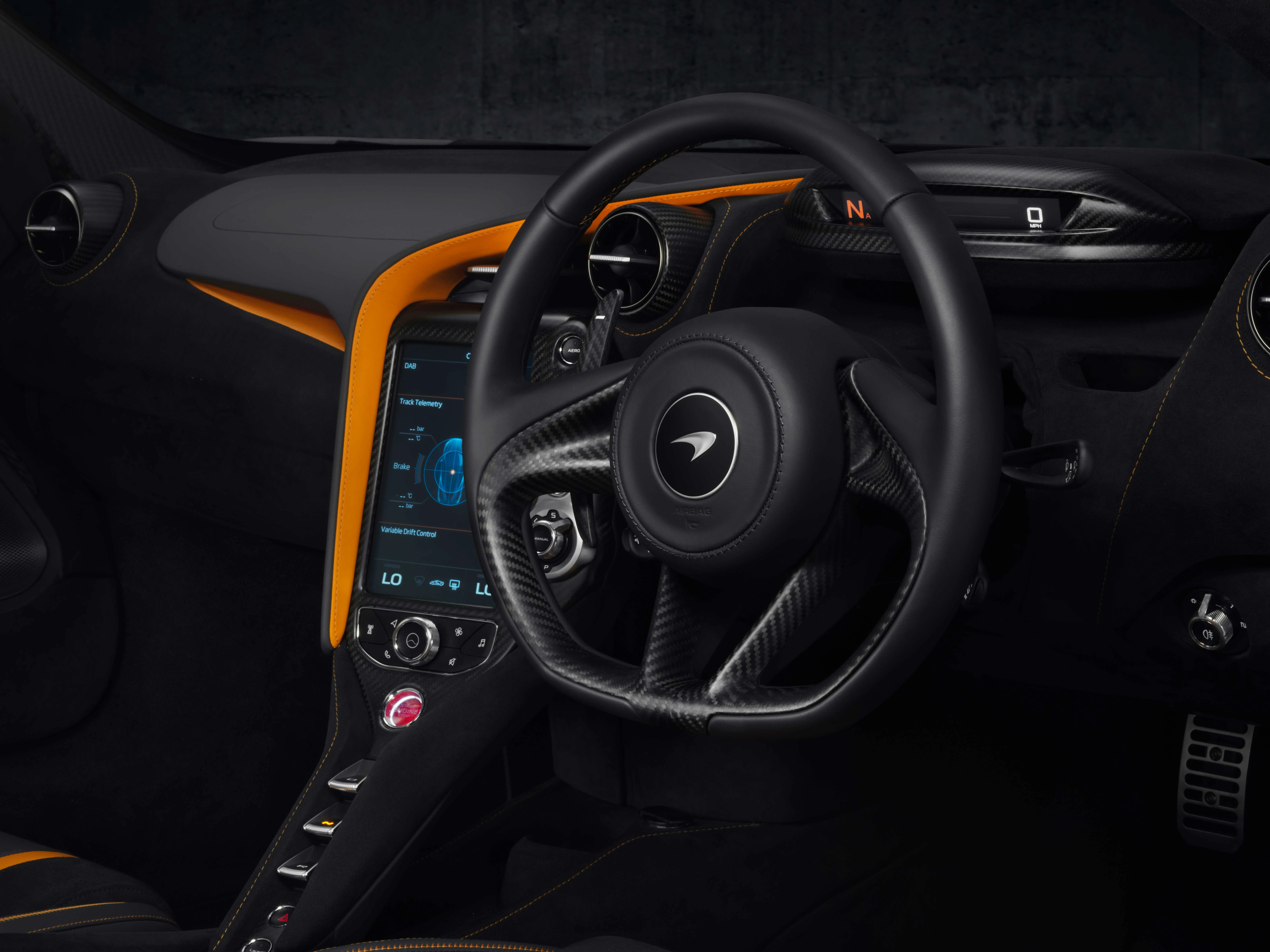  Supercar interior, orange trim