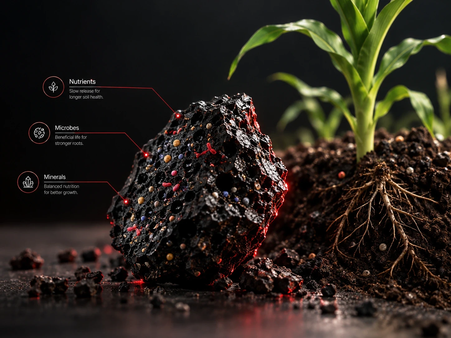 Functionalised biochar