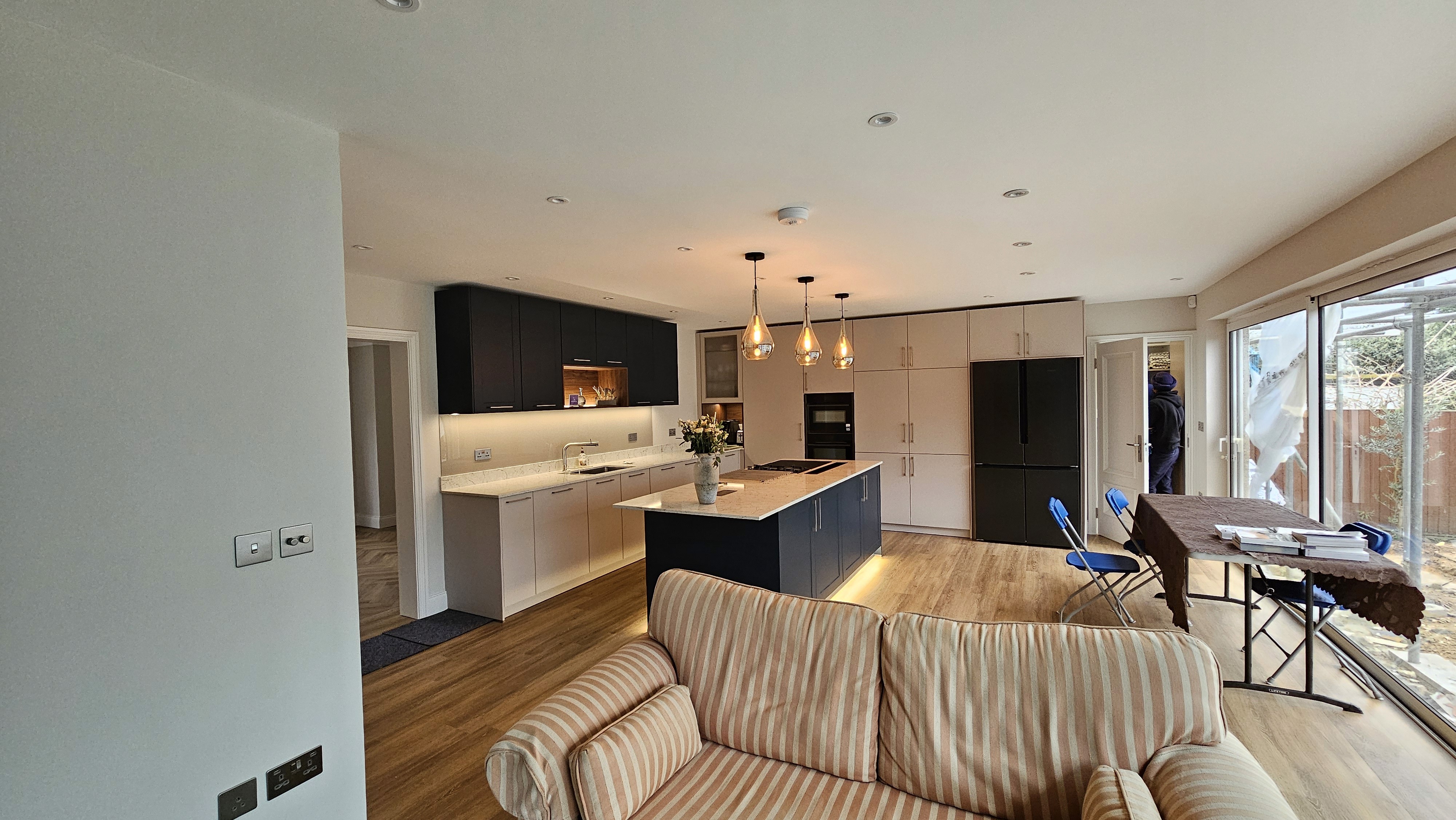luxury bathroom door opened rear view