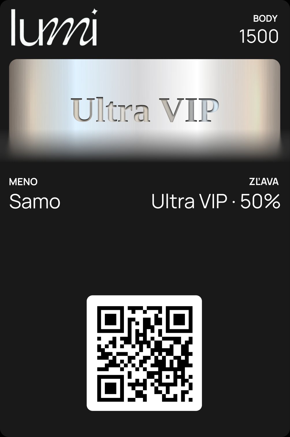 Odmena karta bowlingu - 1 hodina bowlingu zadarmo. Čierno-červený dizajn s kreslenými kolkami. Meno Emma, odmena uplatnená.