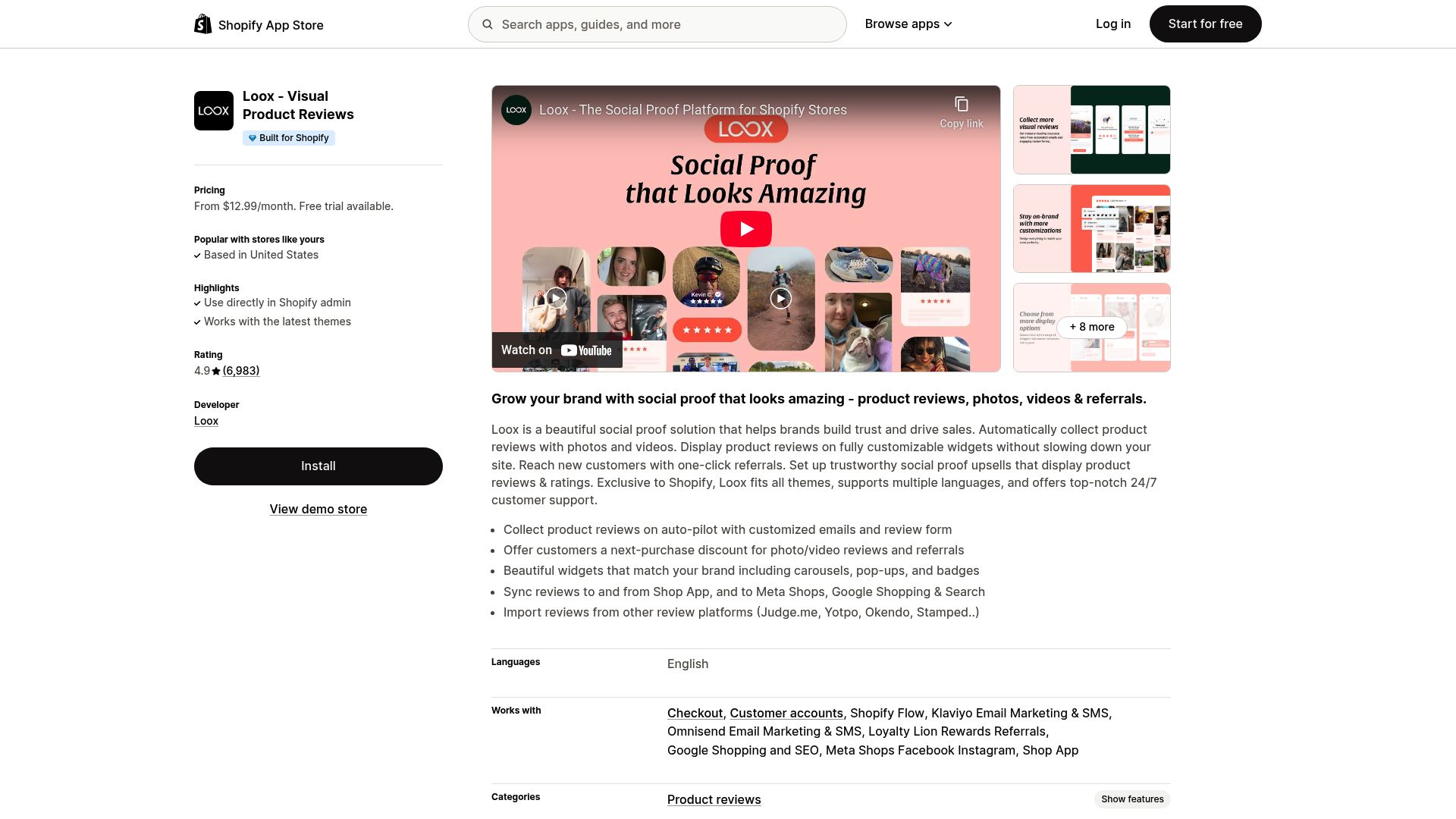 Top 7 Shopify Product Review App Picks for 2025 - Loox – Visual Product Reviews