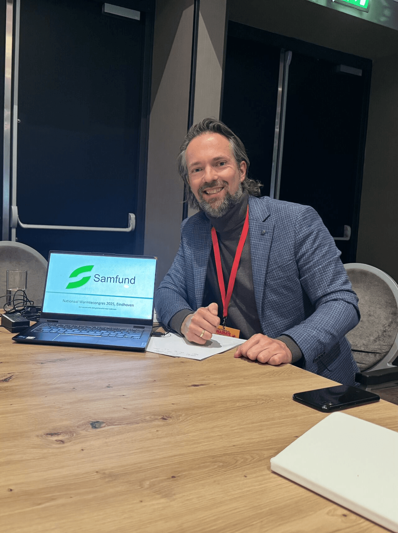Martin Brink bij het warmtecongres