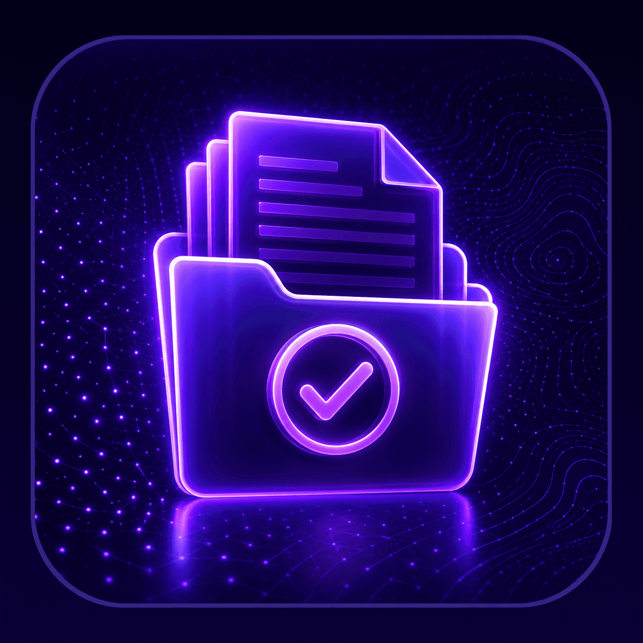 Folder of approved documents icon
